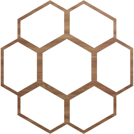 Ekena Millwork Florin Wood Fretwork Pierced Ceiling Medallion, Walnut, 30"OD x 10 1/2"ID x 3/8"T CMWP30X30X0375FOWA